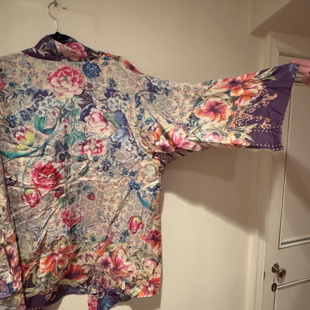 NWT Johnny Was Sz 2X Weller Topiary Hunter Kimono Reversible - Picture 9 of 16